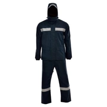 安大叔 反光雨衣PU涂层 深蓝色 D766/C893-4XL