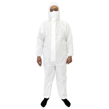 星工 一次性防护服无尘服连体防尘服连帽工作服 喷漆防水防油无尘 XXXL码