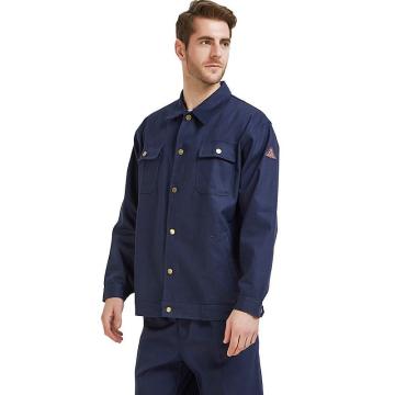 佰伊 焊工阻燃工作服套装深蓝色 7029-M