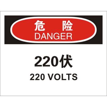 安赛瑞 OSHA危险标识-220伏，不干胶材质，250×315mm 31162