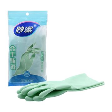 妙洁 乳胶手套 绒里手套 灵巧型中号 1副/包 24包/箱 MGCM-B