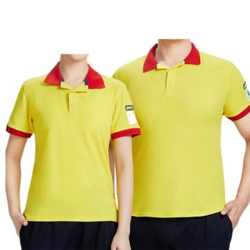 英格杰家 夏季防静电POLO衫工作短袖160-195（下单备注尺码，印制需咨询），定制logo另外收费 LW-6074，黄色