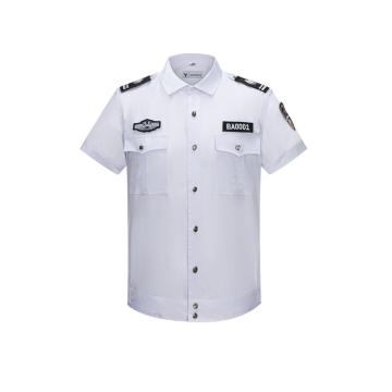 英格杰家 春夏季保安作训服制服160-190（配标贴，下单备注尺码，定制logo另外收费） JFBACY001，白色短袖