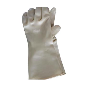 威蝶 乳胶防化手套 40cm，加厚，白色