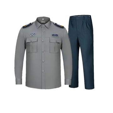 英格杰家 春夏季保安作训服制服160-190（配标贴，下单备注尺码，印制需另收费） JFBACY002+JFBAF003，灰色长袖套装