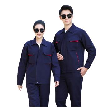 笙谷 春秋工作服全棉厚纱卡，藏蓝色 XGPD038-M