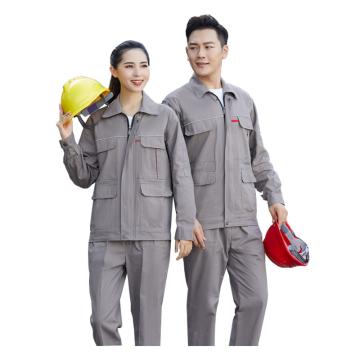笙谷 春秋工作服全棉厚纱卡，中灰色 XGPD035A-L