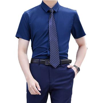 英格杰家 平纹免烫短袖衬衣职业工作服S-5XL，（男女款可选）下单备注尺码 ZZH805084，藏青