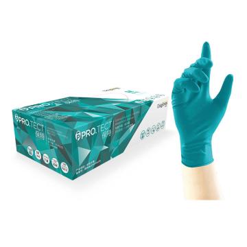 友利格 一次性丁腈手套保特绿，无硅加厚型，100只/盒，10盒/箱 U2300-L