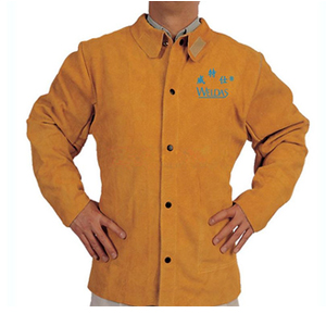 威特仕 焊接防护服金黄色皮上身焊服 44-2130-L