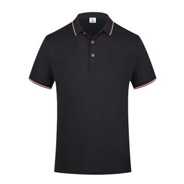 英格杰家 快干速爽丝POLO衫短袖可印绣logoS-4XL，下单备注尺码 HT-166，黑色