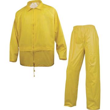 代尔塔 涤纶雨衣套装 407003-XL-黄色