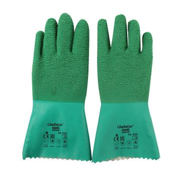 Ansell/安思尔 天然橡胶全涂层手套Gladiator系列，粗糙表面，1副 16-650-9