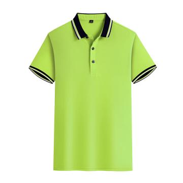 英格杰家 夏季冰丝polo衫工作服印制需咨询，定制logo另外收费 ZC85954，果绿,2XL