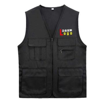 英格杰家 工程服马甲志愿者背心 GYJ-9001，黑色3XL