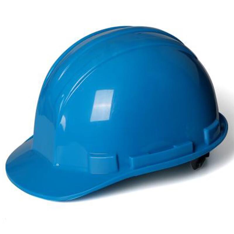 安客来 N型三筋PE安全帽旋钮款 可定制LOGO HSKY-N 蓝色 旋钮款