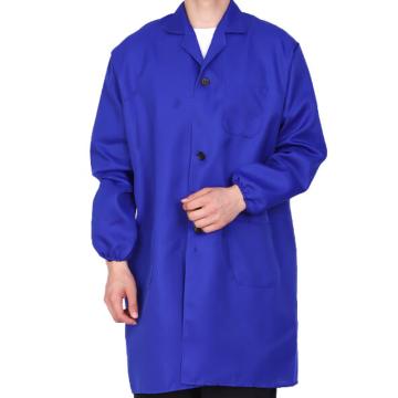 共泰 劳保服大褂，车间工人工作服制服连体防尘服长袖艳兰色可印字 GT-LBG-02S，均码