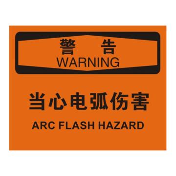 安赛瑞 OSHA警告标识-当心电弧伤害，ABS板，250×315mm 31669