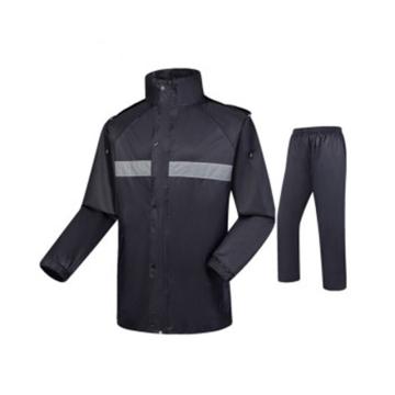 燕王 骑行双层加厚反光分体雨衣套装深藏青 带反光条，男女款 YW619-4XL