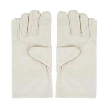 Raxwell 24道线全衬帆布手套(接指)加长款，白甲布，长30cm，10副/袋 RW2204