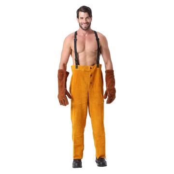 友盟 焊接工作裤金黄全皮工作裤 AP-2230-L