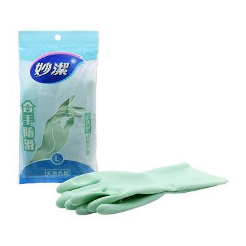 妙洁 乳胶手套绒里手套 灵巧型大号 1副/包 24包/箱 MGCL-B