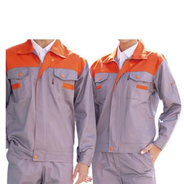 英格杰家 春秋长袖工作服套装（下单备注尺码） Z8801 灰身桔肩
