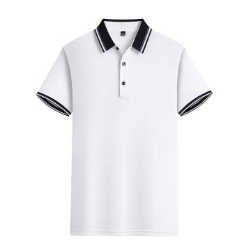 英格杰家 夏季冰丝polo衫工作服印制需咨询，定制logo另外收费 ZC85954，白色,4XL