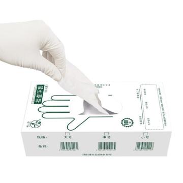 橡树 一次性医用橡胶检查手套高弹型乳胶，麻面，100只/盒 20盒/箱 无粉M