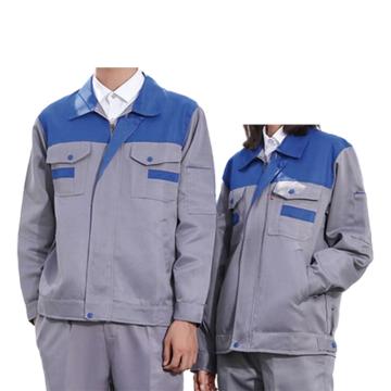 英格杰家 春秋长袖工作服套装（下单备注尺码） Z8801 灰身兰肩