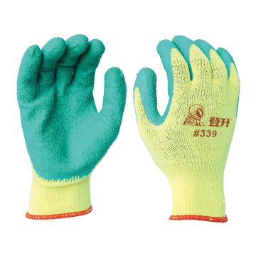 登升 绿胶涂层手套 339