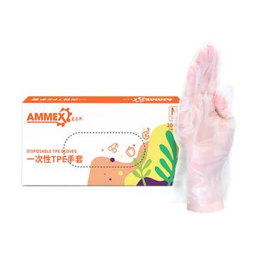 AMMEX/爱马斯 一次性TPE手套200只/盒，20盒/箱 TPE200C L码