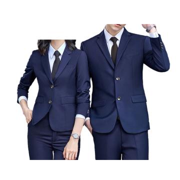 英格杰家 商务修身西服工作职业套装S-5XL(备注尺码）两扣西服2件套（男女款可选） ZZH168A-168kz，宝蓝