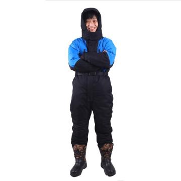 征战虎 冬季防寒服连体服加厚冷库服低温劳保服 M-3XL（下单请备注尺码） LT-078黑拼蓝