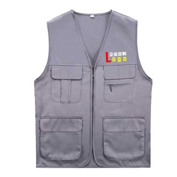 英格杰家 工程服马甲志愿者背心 GYJ-9001，灰色L