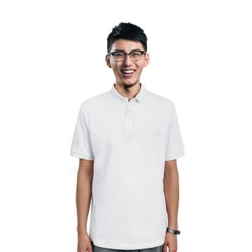 Raxwell 全棉短袖Polo衫白色，时尚款，S RW8205