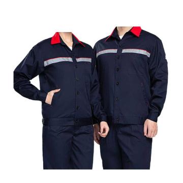 英格杰家 加油站同款反光条防静电服夏季工作服长袖，160-190（下单备注尺码） LW6636186，藏蓝