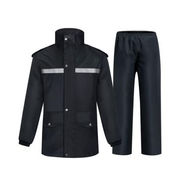 谋福 分体雨衣套装3XL(175-180) 黑色 LB0019