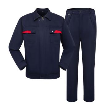 英格杰家 夏季薄款长袖防静电工作服套装160-190，下单备注尺码 GYJ6611，藏蓝色长袖