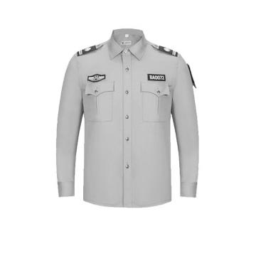 英格杰家 春夏季保安作训服制服160-190（配标贴，下单备注尺码，定制logo另外收费） JFBACY002，灰色长袖