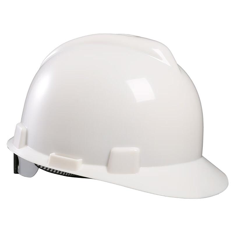 安客来 V字型ABS安全帽旋钮款 可定制LOGO HSKY-2-V 白色 旋钮款