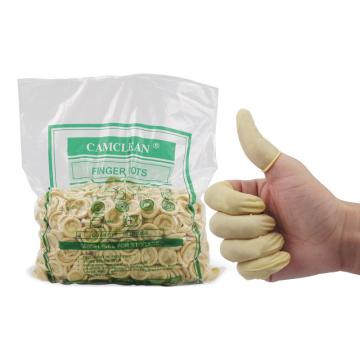 康惠洁 乳胶指套卷边1440/包 黄色 S码