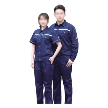 雅姿坊 防静电工作服夏季长袖，石油兰带反光条（同系列30套起订） 2021YZF6005长袖-170