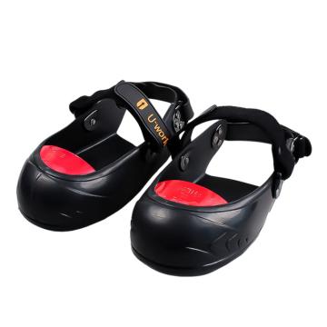 优工 双固定带访客鞋套 红色 M (38-43码)