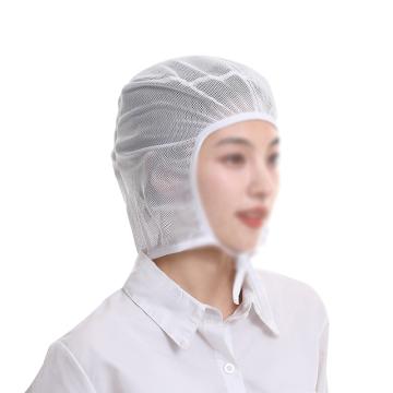 英格杰家 食品厂包头防尘工作弹力网帽均码（5顶装） FCM，白色