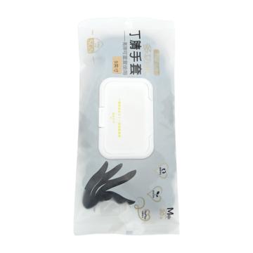 拓德 一次性丁晴手套无粉，光面，4g，精装版，30只/袋 TD-GL6011C，黑色，S码