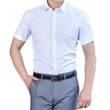 英格杰家 平板细斜抗皱衬衣短袖职业装S-5XL，（男女款可选）下单备注尺码 ZZH801066，白色