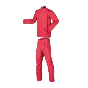 巨化 电焊防护服套装阻燃织物面料，砖红色 DJ1701+DK1701-XL