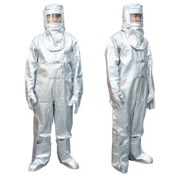 劳卫士 铝箔连体隔热服套装耐磨防火耐高温防辐射热500℃ LWS-005，XL