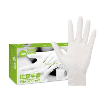 施睿康 一次性乳胶手套无粉麻面，加厚 F840，M